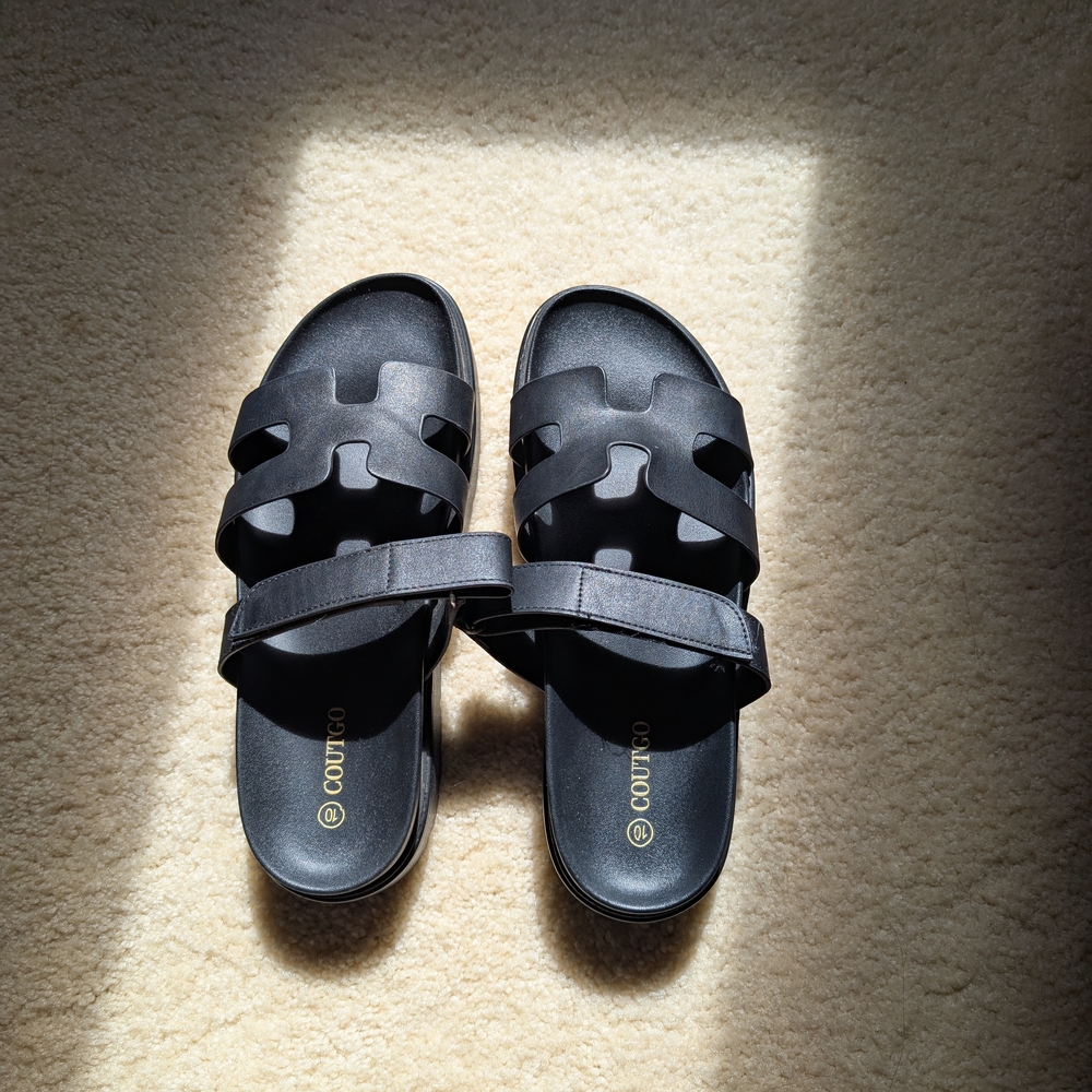 Black Slide Sandals